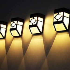 LED Solar Fence Lights, 2 Pack